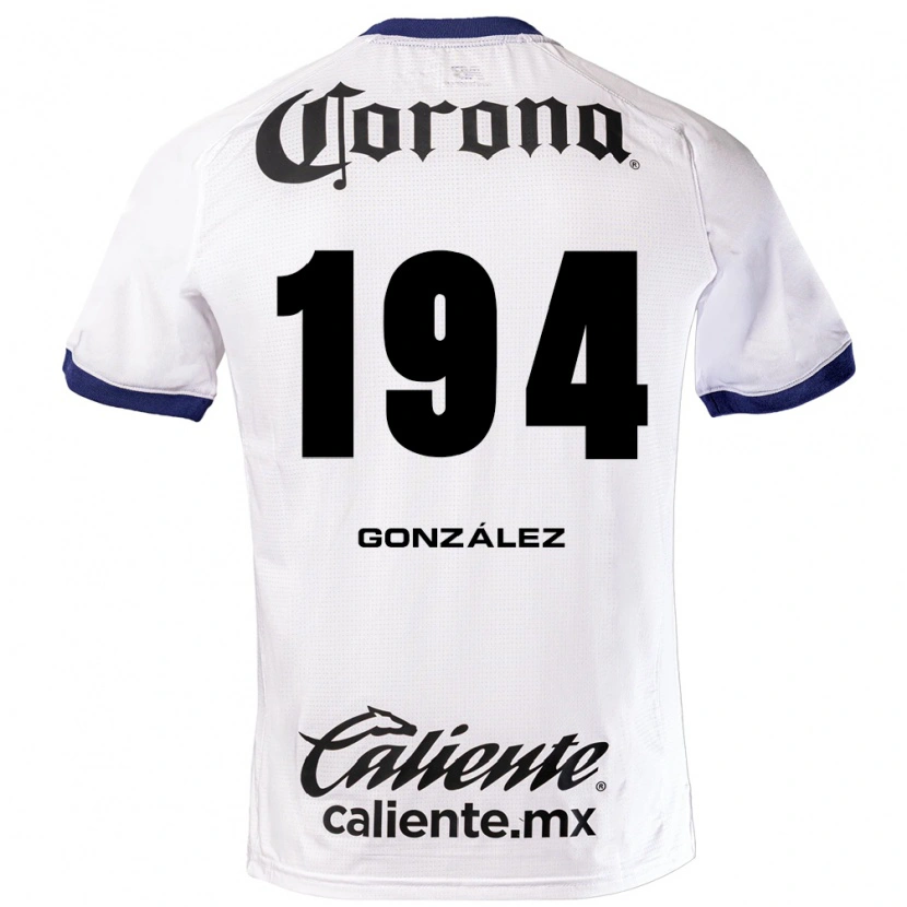 Danxen Dzieci Cristopher González #194 Biały Niebieski Czarny Wyjazdowa Koszulka 2026/27 Koszulki Klubowe