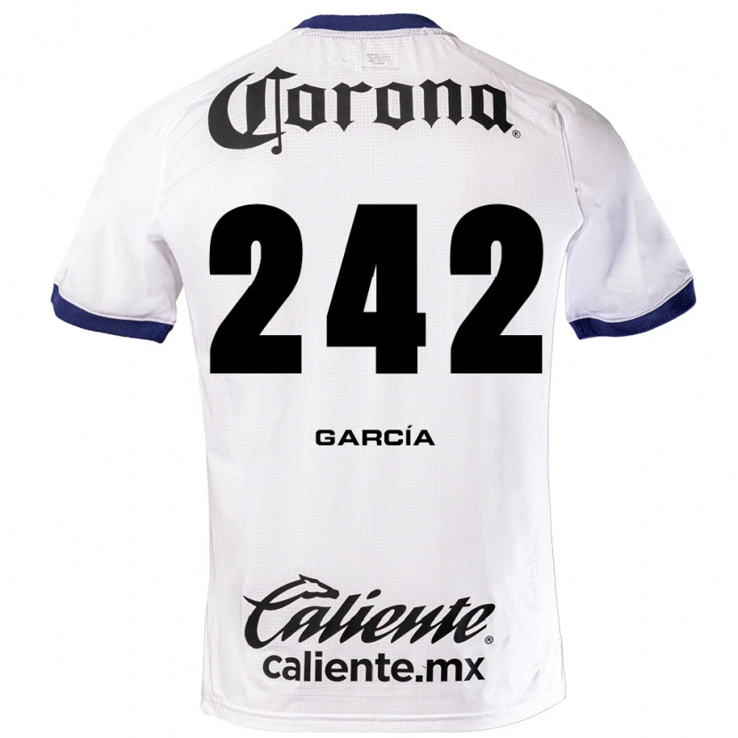 Danxen Dzieci Alejandro García #242 Biały Niebieski Czarny Wyjazdowa Koszulka 2026/27 Koszulki Klubowe