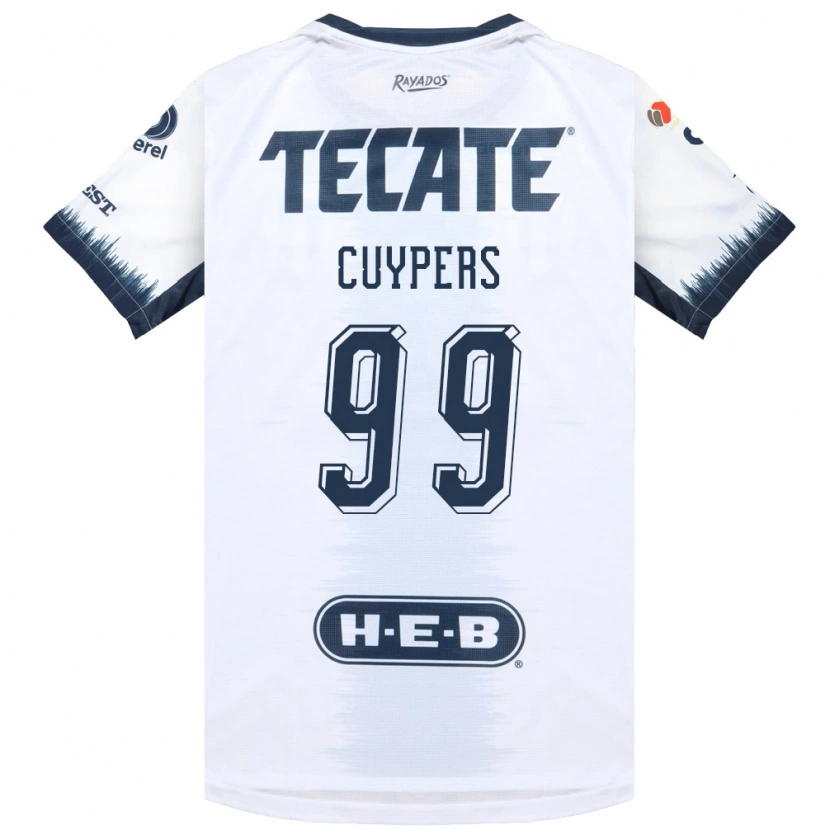Danxen Dzieci Hugo Cuypers #99 Biały Niebieski Atramentowy Czerwony Wyjazdowa Koszulka 2026/27 Koszulki Klubowe