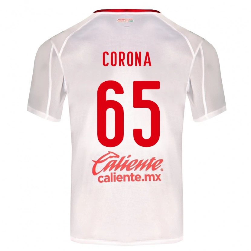Danxen Dzieci Carlos Corona #65 Biały Zielony Czerwony Wyjazdowa Koszulka 2026/27 Koszulki Klubowe