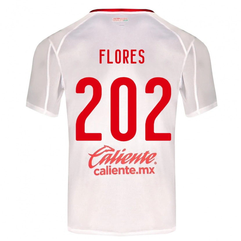 Danxen Dzieci Daniel Flores #202 Biały Zielony Czerwony Wyjazdowa Koszulka 2026/27 Koszulki Klubowe