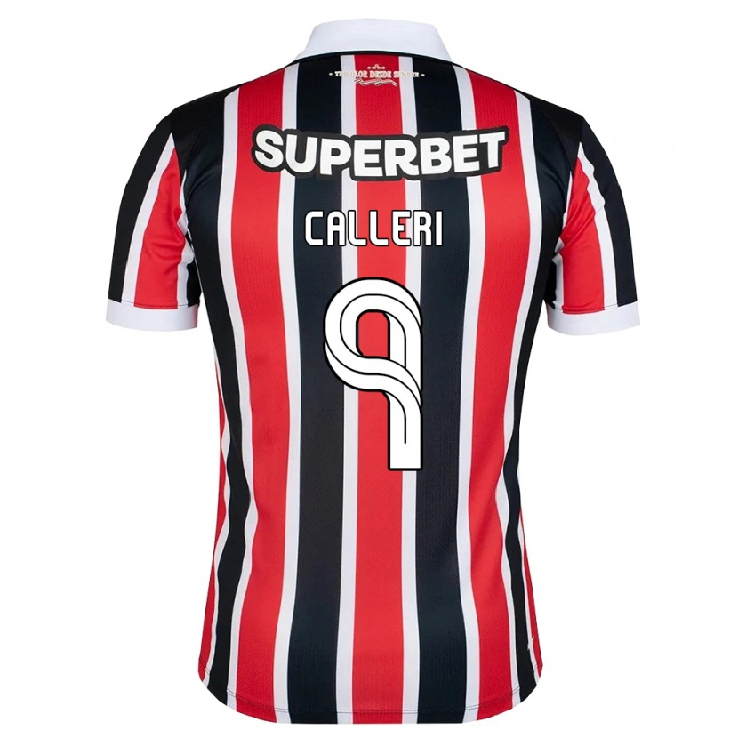Danxen Dzieci Jonathan Calleri #9 Czerwony Biały Czarny Wyjazdowa Koszulka 2026/27 Koszulki Klubowe