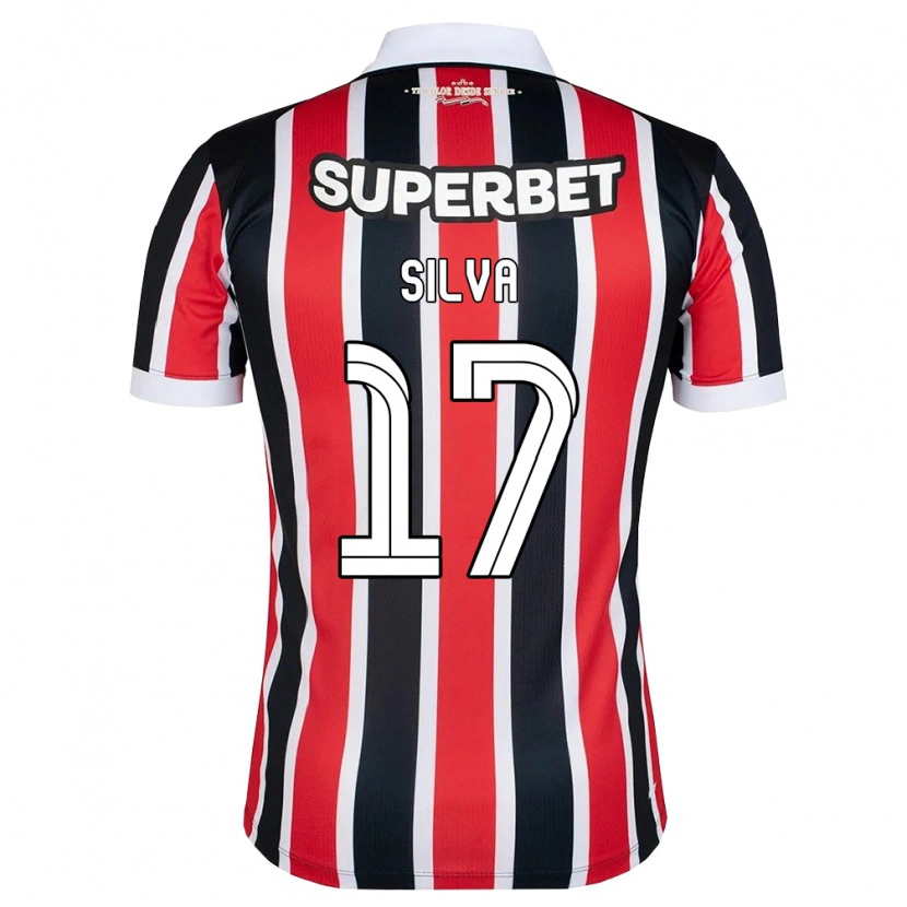 Danxen Dzieci André Silva #17 Czerwony Biały Czarny Wyjazdowa Koszulka 2026/27 Koszulki Klubowe