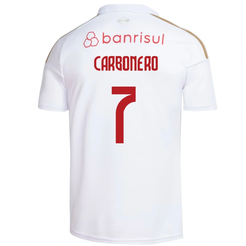 Danxen Dzieci Johan Carbonero #7 Biały Czerwony Wyjazdowa Koszulka 2026/27 Koszulki Klubowe