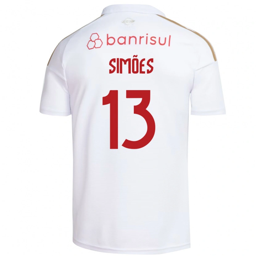 Danxen Dzieci Arthur Simões #13 Biały Czerwony Wyjazdowa Koszulka 2026/27 Koszulki Klubowe