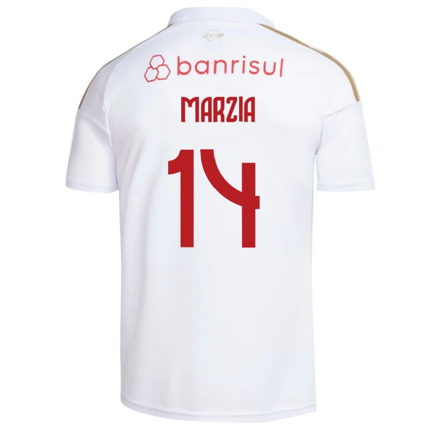 Danxen Dzieci Marzia #14 Biały Czerwony Wyjazdowa Koszulka 2026/27 Koszulki Klubowe