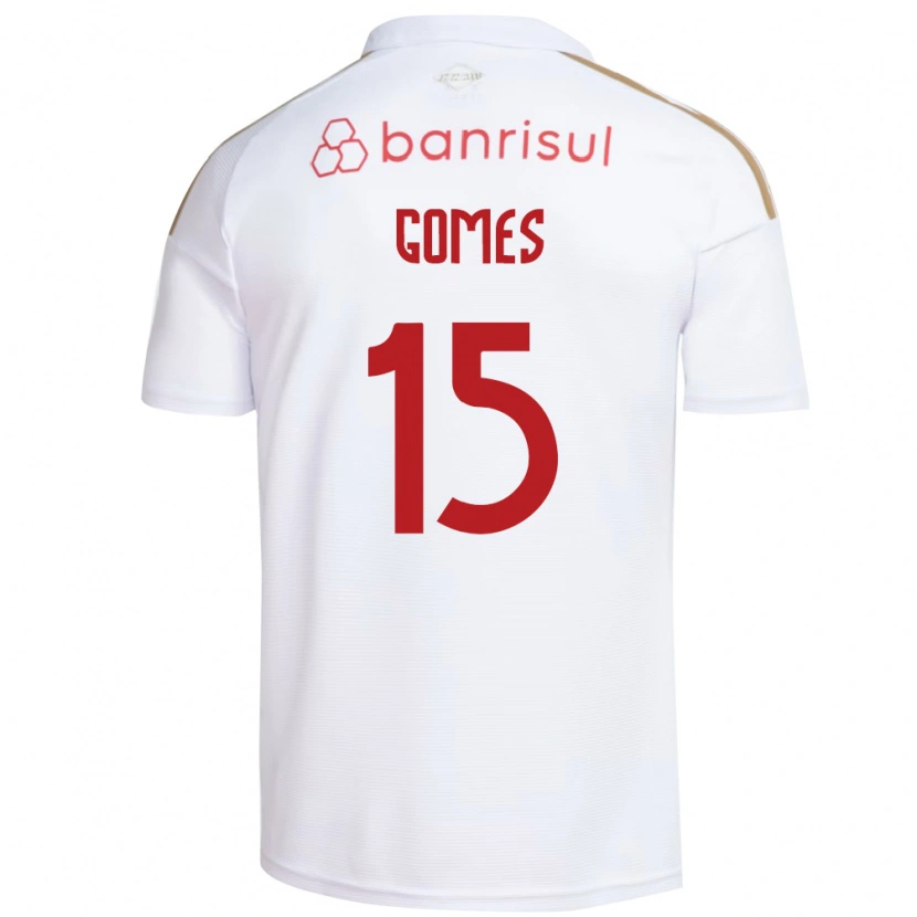 Danxen Dzieci Bruno Gomes #15 Biały Czerwony Wyjazdowa Koszulka 2026/27 Koszulki Klubowe