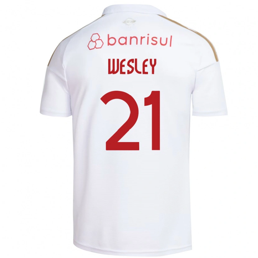 Danxen Dzieci Wesley #21 Biały Czerwony Wyjazdowa Koszulka 2026/27 Koszulki Klubowe