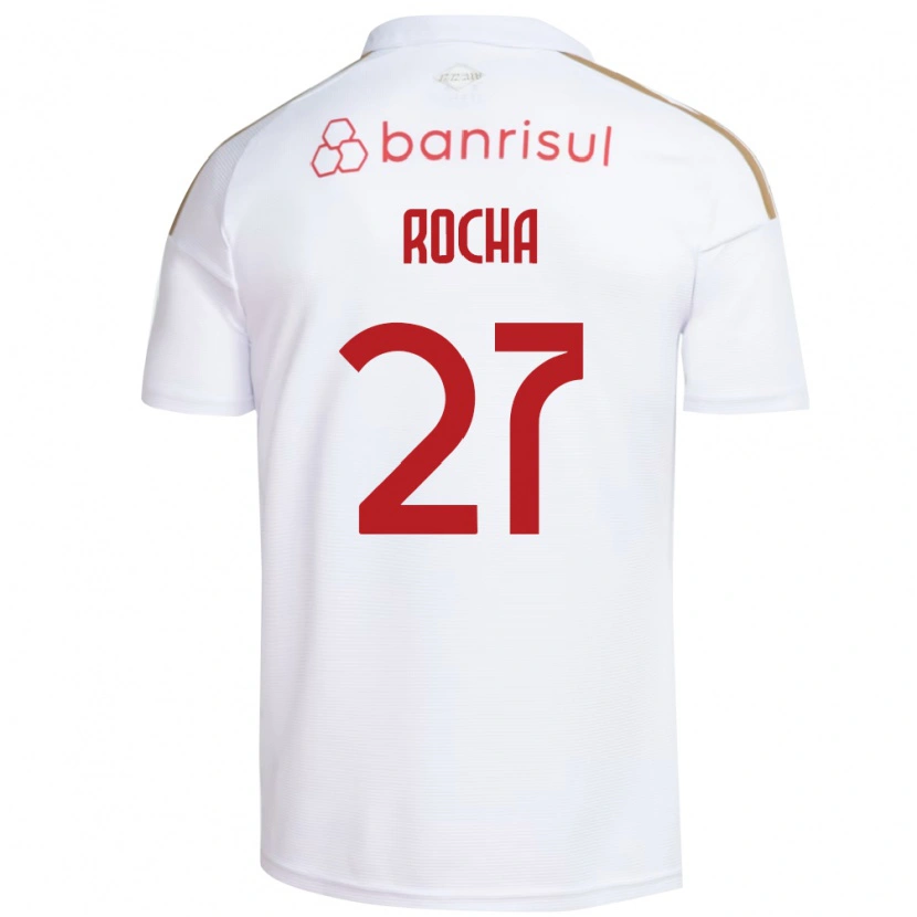 Danxen Dzieci Kaique Rocha #27 Biały Czerwony Wyjazdowa Koszulka 2026/27 Koszulki Klubowe