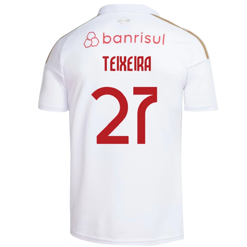 Danxen Dzieci Danny Teixeira #27 Biały Czerwony Wyjazdowa Koszulka 2026/27 Koszulki Klubowe