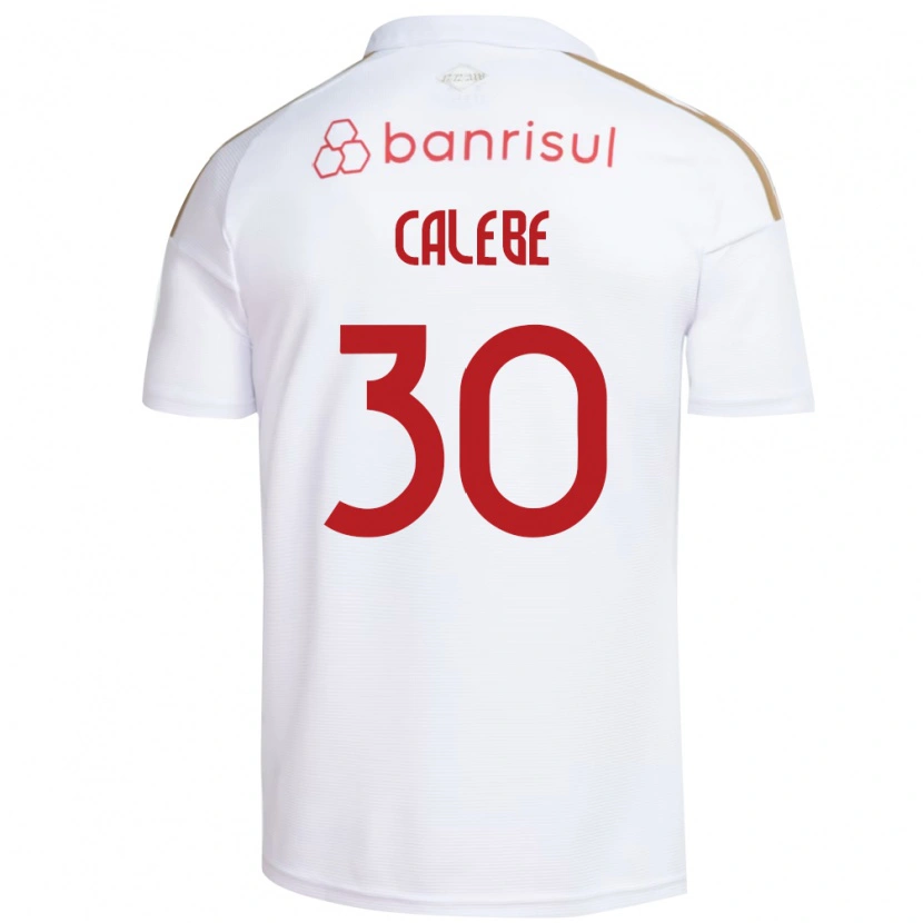 Danxen Dzieci Calebe Goncalves Ferreira Da Silva #30 Biały Czerwony Wyjazdowa Koszulka 2026/27 Koszulki Klubowe