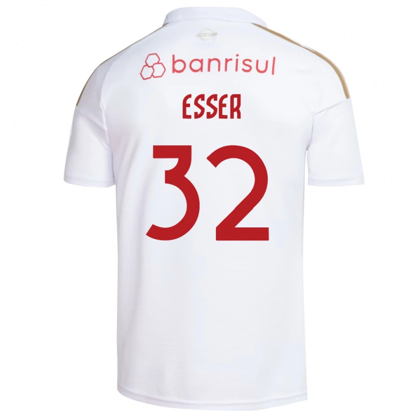 Danxen Dzieci Diego Esser #32 Biały Czerwony Wyjazdowa Koszulka 2026/27 Koszulki Klubowe