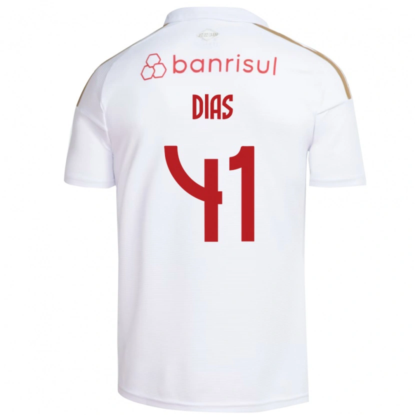 Danxen Dzieci Matheus Dias #41 Biały Czerwony Wyjazdowa Koszulka 2026/27 Koszulki Klubowe