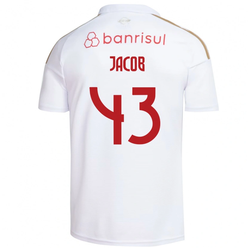 Danxen Dzieci Bernardo Jacob #43 Biały Czerwony Wyjazdowa Koszulka 2026/27 Koszulki Klubowe