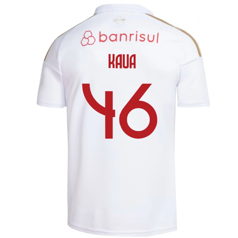 Danxen Dzieci Pedro Kauã #46 Biały Czerwony Wyjazdowa Koszulka 2026/27 Koszulki Klubowe