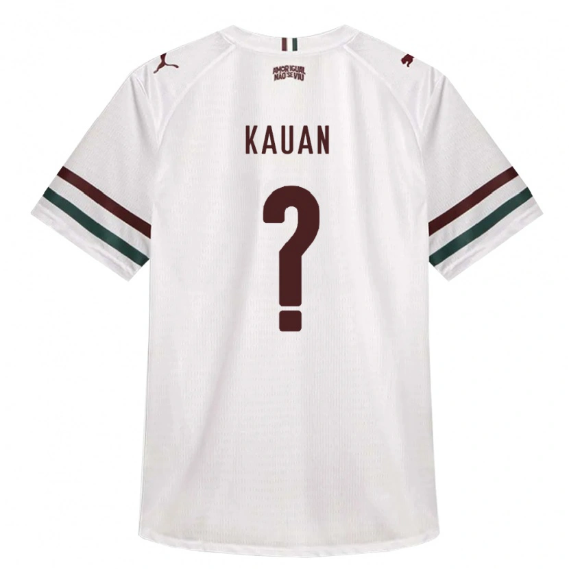 Danxen Dzieci Victor Kauan Ferreira Lauriano Sousa #0 Biały Zielony Burgundia Wyjazdowa Koszulka 2026/27 Koszulki Klubowe