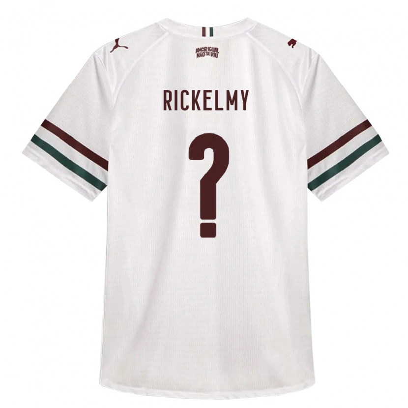 Danxen Dzieci Rickelmy Santos Moreira #0 Biały Zielony Burgundia Wyjazdowa Koszulka 2026/27 Koszulki Klubowe