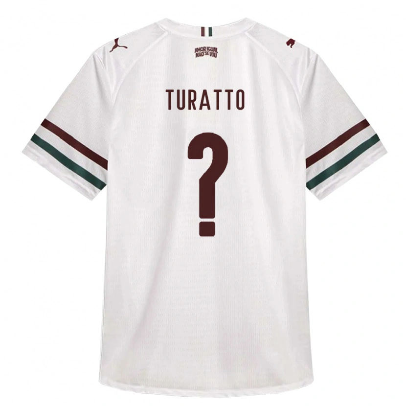 Danxen Dzieci Luiz Turatto #0 Biały Zielony Burgundia Wyjazdowa Koszulka 2026/27 Koszulki Klubowe