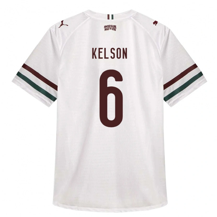 Danxen Dzieci Francisco Kelson Silva De Sousa #6 Biały Zielony Burgundia Wyjazdowa Koszulka 2026/27 Koszulki Klubowe