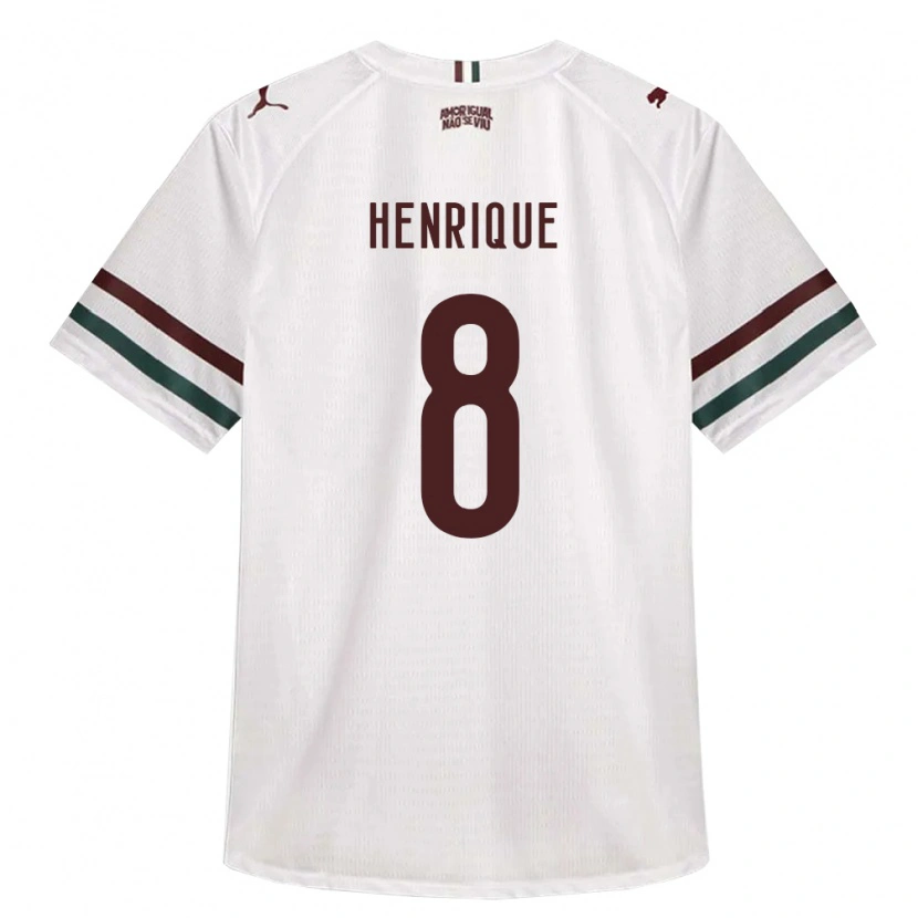 Danxen Dzieci Gabriel Henrique #8 Biały Zielony Burgundia Wyjazdowa Koszulka 2026/27 Koszulki Klubowe