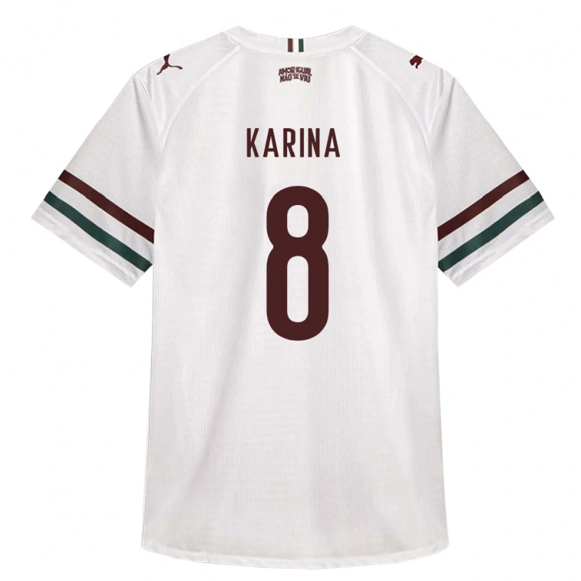 Danxen Dzieci Karina #8 Biały Zielony Burgundia Wyjazdowa Koszulka 2026/27 Koszulki Klubowe