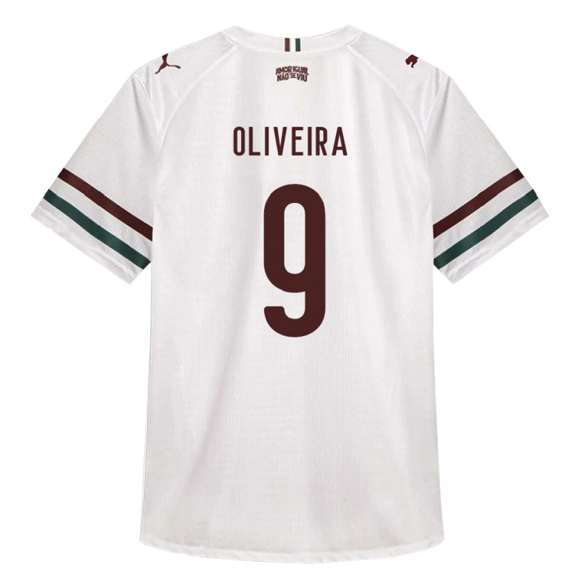 Danxen Dzieci Samuell Oliveira #9 Biały Zielony Burgundia Wyjazdowa Koszulka 2026/27 Koszulki Klubowe