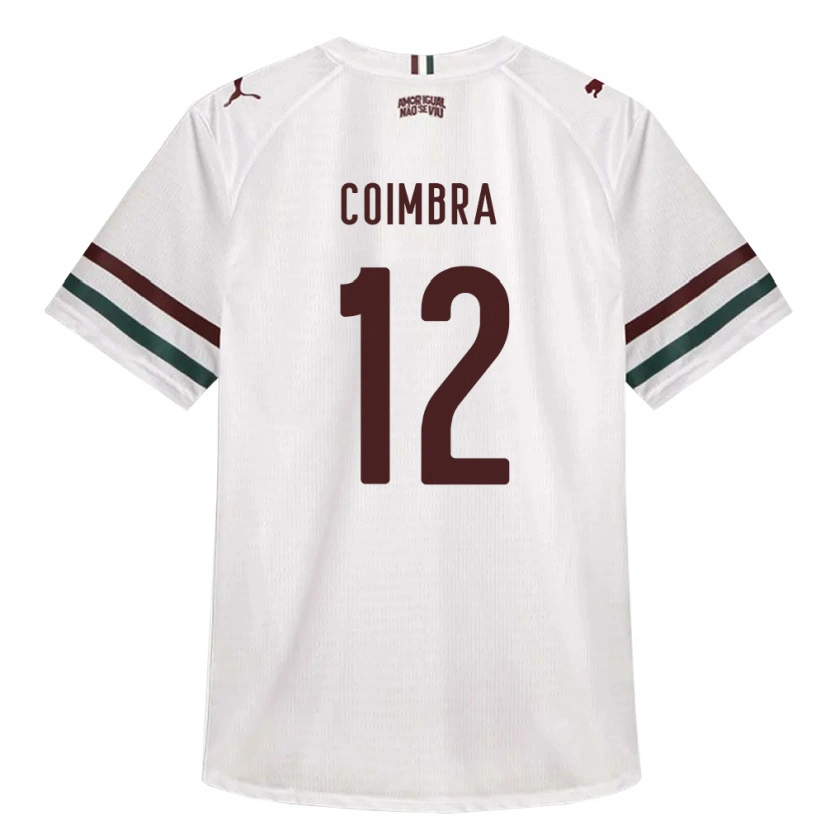 Danxen Dzieci Amanda Coimbra #12 Biały Zielony Burgundia Wyjazdowa Koszulka 2026/27 Koszulki Klubowe
