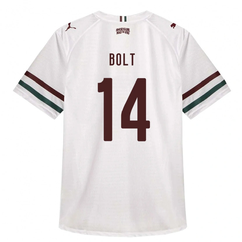 Danxen Dzieci Diego Bolt #14 Biały Zielony Burgundia Wyjazdowa Koszulka 2026/27 Koszulki Klubowe