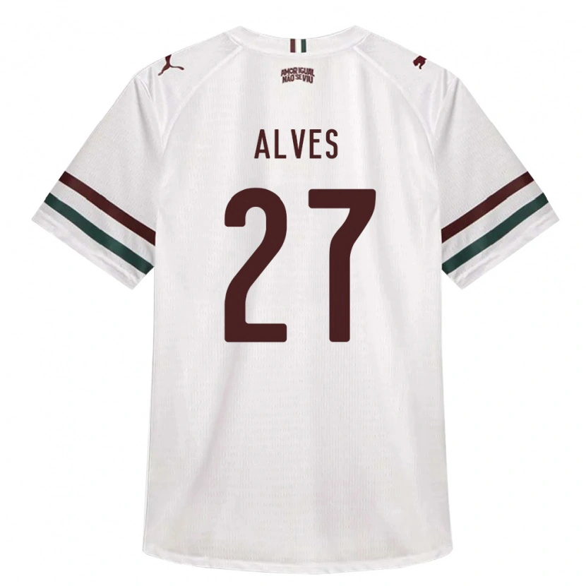Danxen Dzieci Felipe Alves #27 Biały Zielony Burgundia Wyjazdowa Koszulka 2026/27 Koszulki Klubowe