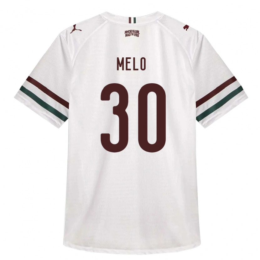 Danxen Dzieci Felipe Melo #30 Biały Zielony Burgundia Wyjazdowa Koszulka 2026/27 Koszulki Klubowe