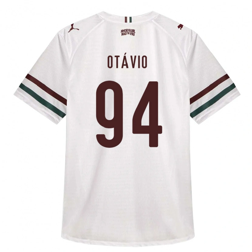 Danxen Dzieci Otávio Henrique Passos Santos #94 Biały Zielony Burgundia Wyjazdowa Koszulka 2026/27 Koszulki Klubowe