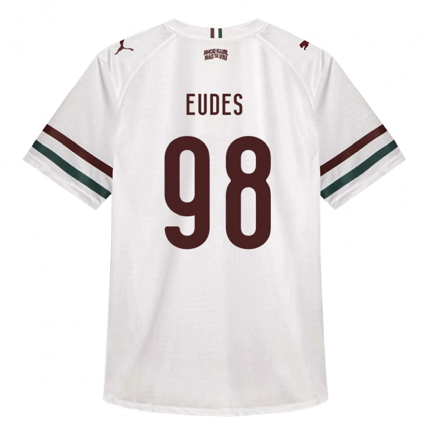 Danxen Dzieci Vitor Eudes #98 Biały Zielony Burgundia Wyjazdowa Koszulka 2026/27 Koszulki Klubowe