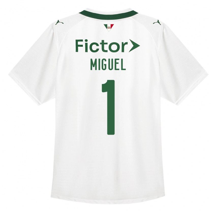 Danxen Dzieci Carlos Miguel #1 Zielony Biały Wyjazdowa Koszulka 2026/27 Koszulki Klubowe
