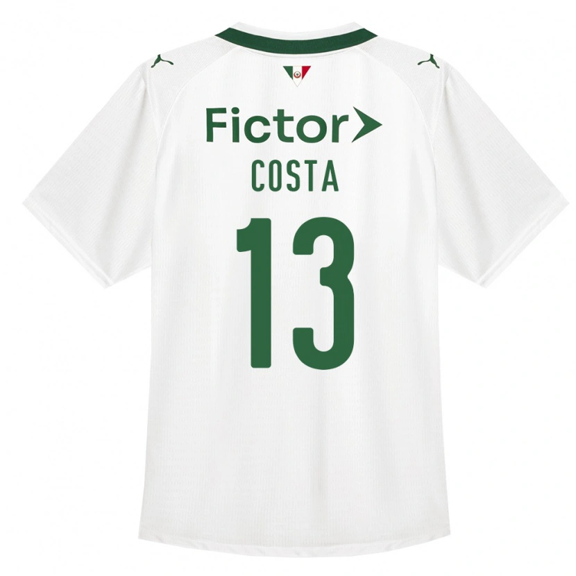 Danxen Dzieci Enzo Costa #13 Zielony Biały Wyjazdowa Koszulka 2026/27 Koszulki Klubowe