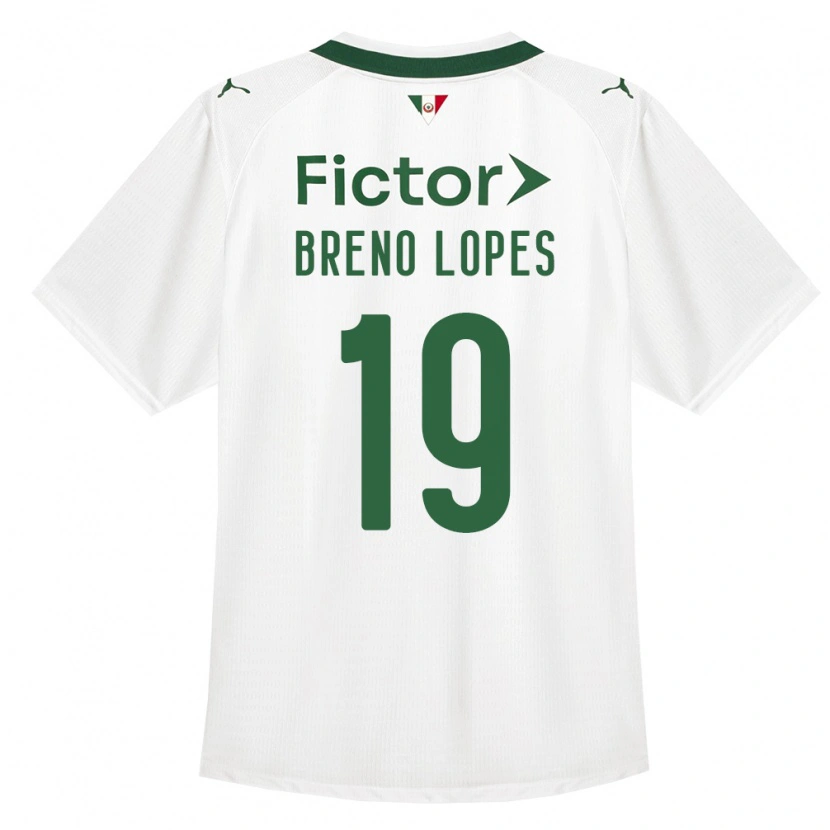 Danxen Dzieci Breno Lopes #19 Zielony Biały Wyjazdowa Koszulka 2026/27 Koszulki Klubowe
