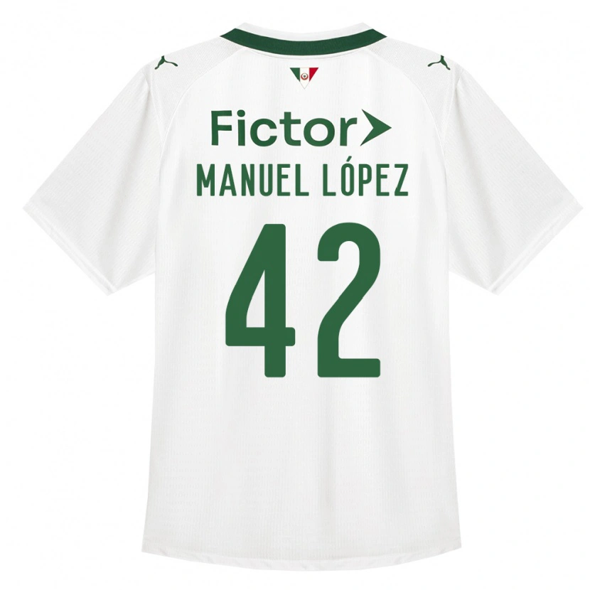 Danxen Dzieci José Manuel López #42 Zielony Biały Wyjazdowa Koszulka 2026/27 Koszulki Klubowe