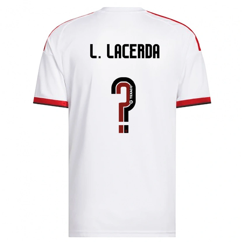 Danxen Dzieci Iago Lacerda #0 Biały Czerwony Czarny Wyjazdowa Koszulka 2026/27 Koszulki Klubowe