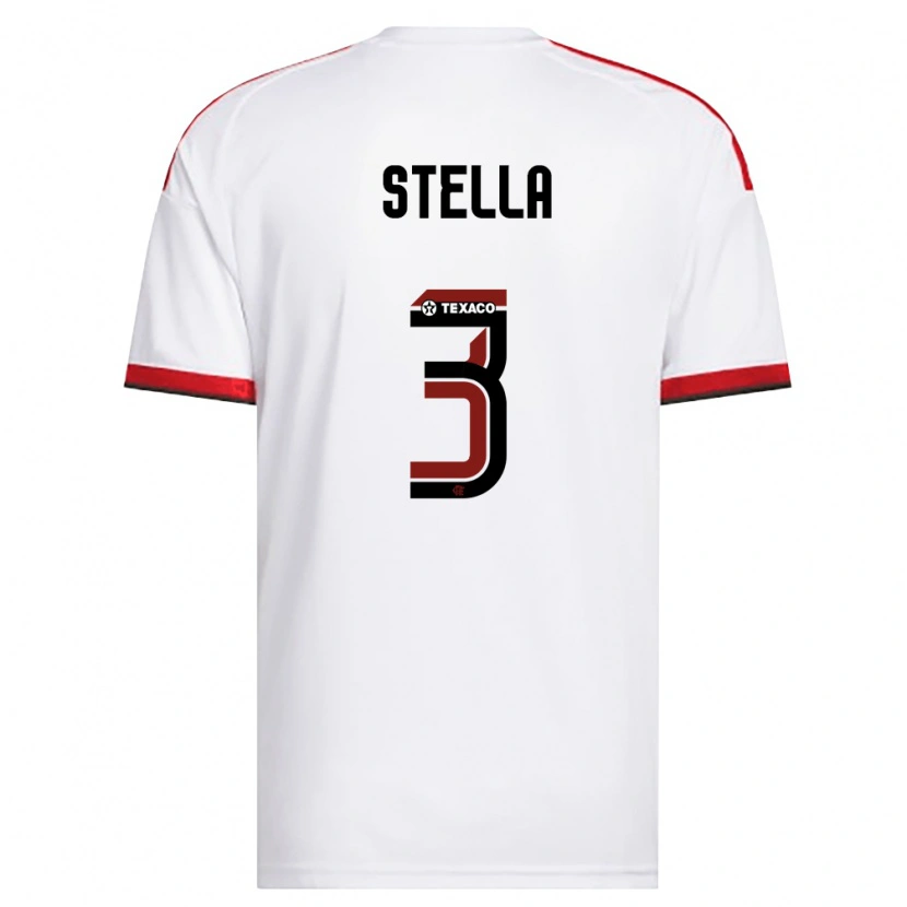 Danxen Dzieci Stella #3 Biały Czerwony Czarny Wyjazdowa Koszulka 2026/27 Koszulki Klubowe