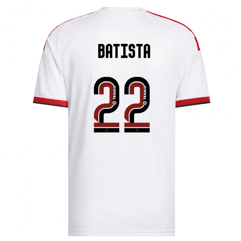 Danxen Dzieci Gabriel Batista #22 Biały Czerwony Czarny Wyjazdowa Koszulka 2026/27 Koszulki Klubowe