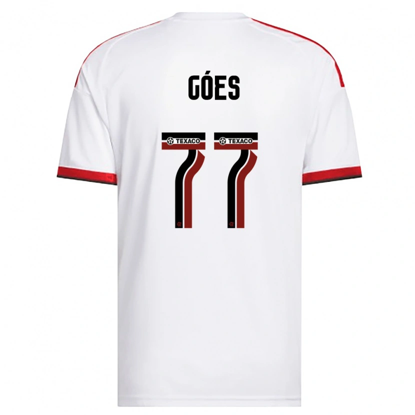Danxen Dzieci Johnny Góes #77 Biały Czerwony Czarny Wyjazdowa Koszulka 2026/27 Koszulki Klubowe