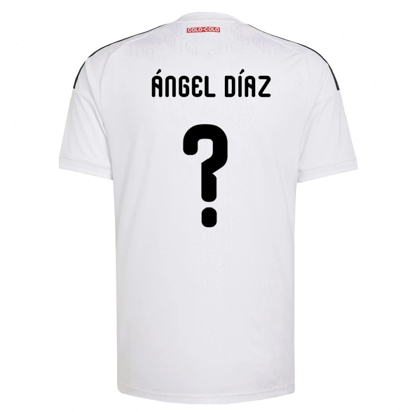 Danxen Męski Ángel Díaz #0 Biały Czarny Domowa Koszulka 2026/27 Koszulki Klubowe