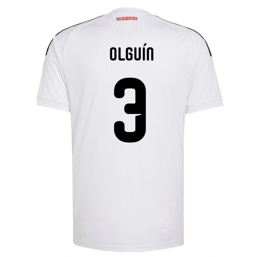 Danxen Męski Alonso Olguín #3 Biały Czarny Domowa Koszulka 2026/27 Koszulki Klubowe