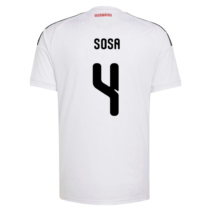 Danxen Męski Joaquín Sosa #4 Biały Czarny Domowa Koszulka 2026/27 Koszulki Klubowe