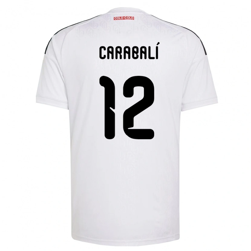 Danxen Męski Omar Carabalí #12 Biały Czarny Domowa Koszulka 2026/27 Koszulki Klubowe