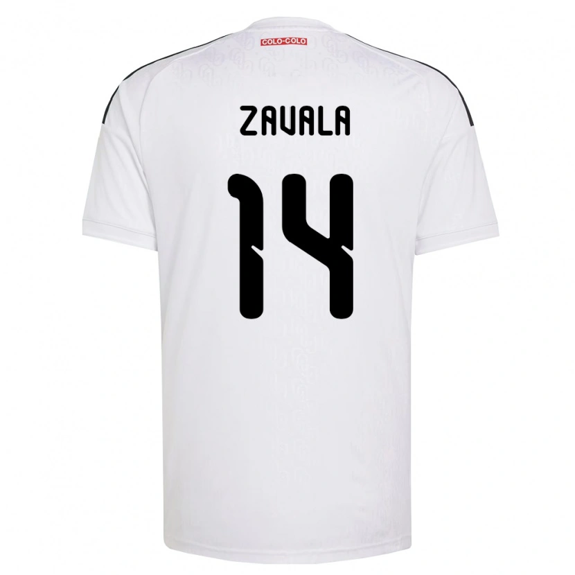 Danxen Męski Cristián Zavala #14 Biały Czarny Domowa Koszulka 2026/27 Koszulki Klubowe