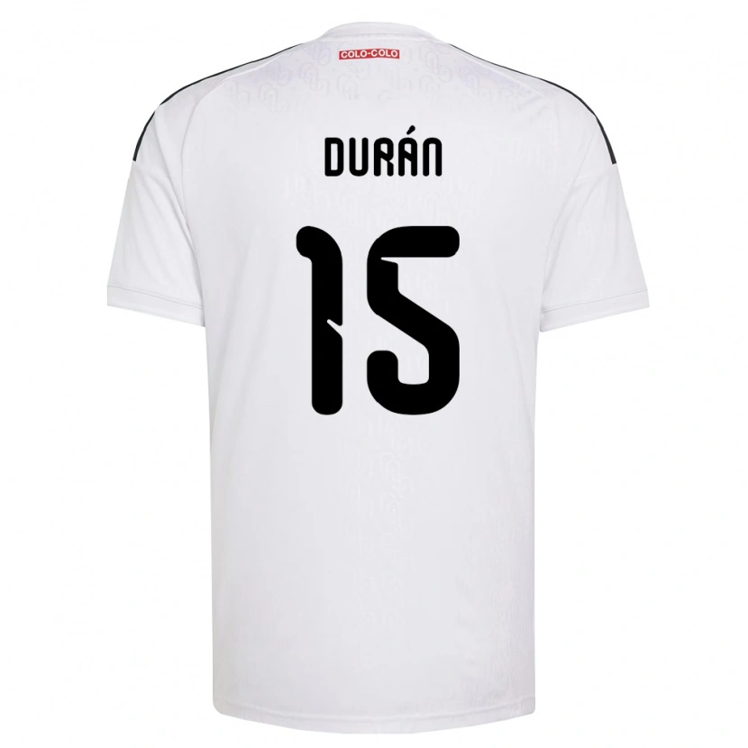 Danxen Męski José Durán #15 Biały Czarny Domowa Koszulka 2026/27 Koszulki Klubowe