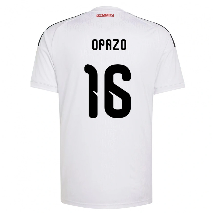 Danxen Męski Óscar Opazo #16 Biały Czarny Domowa Koszulka 2026/27 Koszulki Klubowe