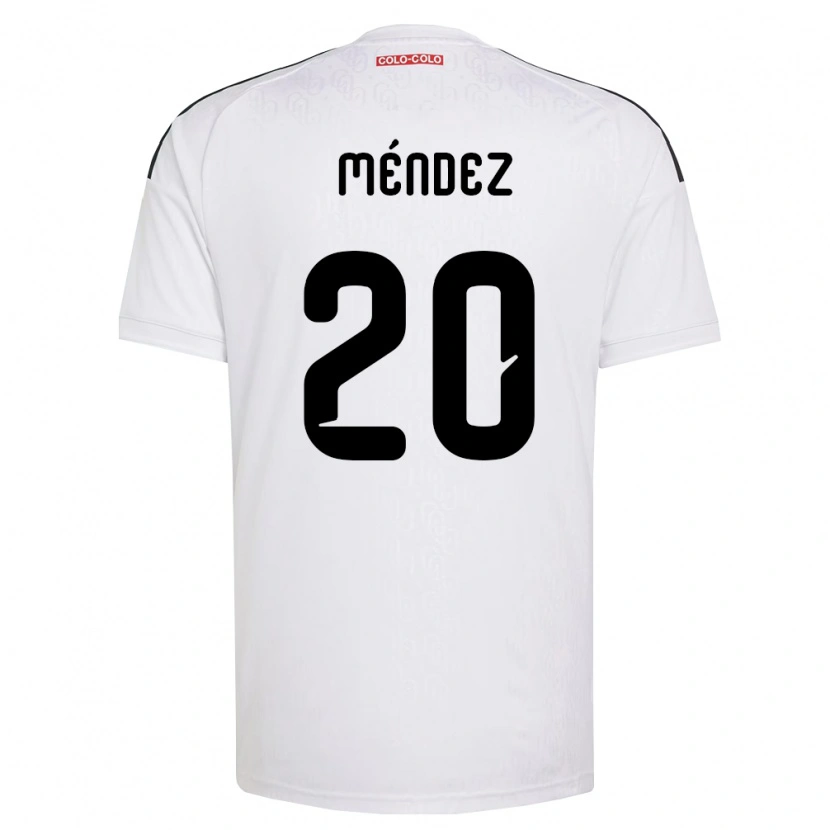 Danxen Męski Javier Méndez #20 Biały Czarny Domowa Koszulka 2026/27 Koszulki Klubowe