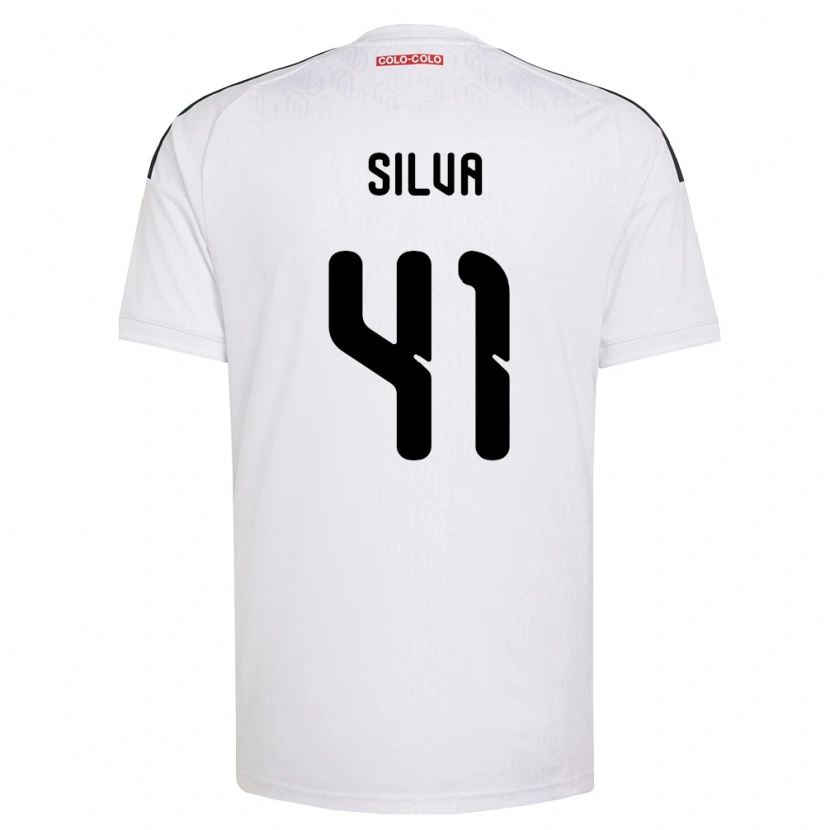 Danxen Męski Bastián Silva #41 Biały Czarny Domowa Koszulka 2026/27 Koszulki Klubowe