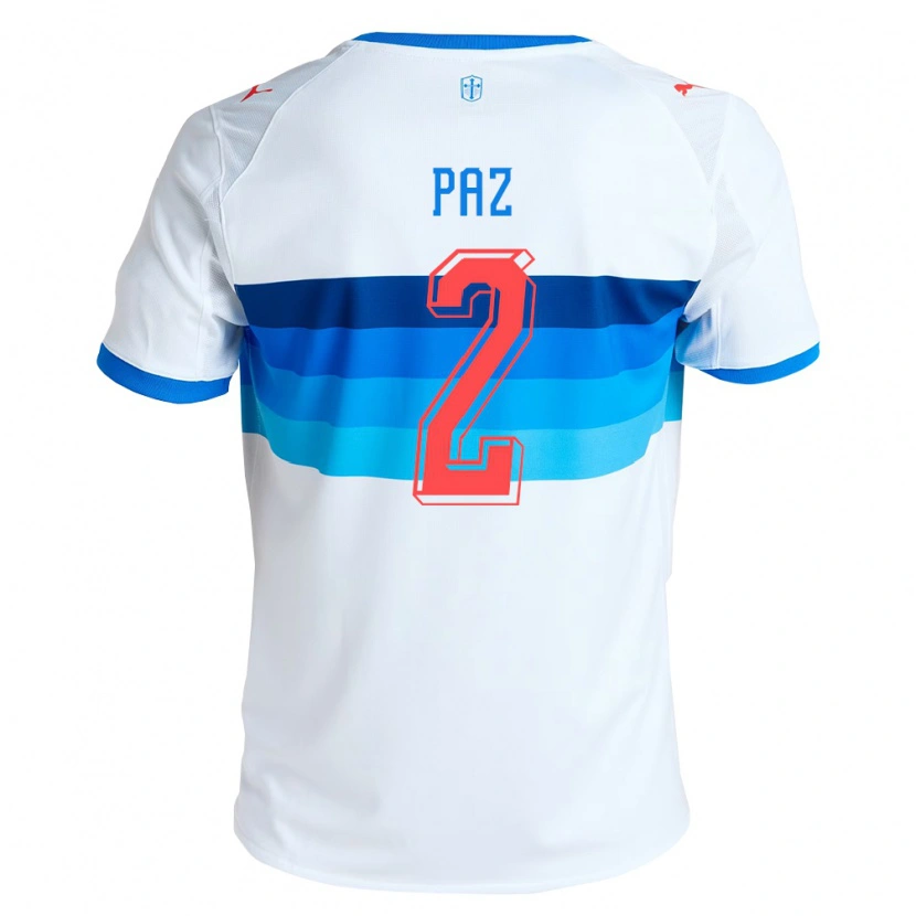 Danxen Męski Nehuen Paz #2 Biały Błękitny Domowa Koszulka 2026/27 Koszulki Klubowe